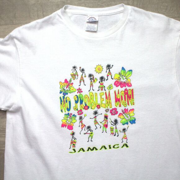 Smile Mon No Problem Jamaica T-Shirt Size M - Picture 1 of 3